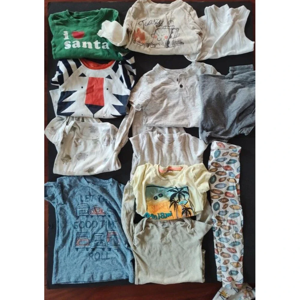 Huge 40pcs 2t bundle set lot boys clothes clothing pj pants bodysuits onesies